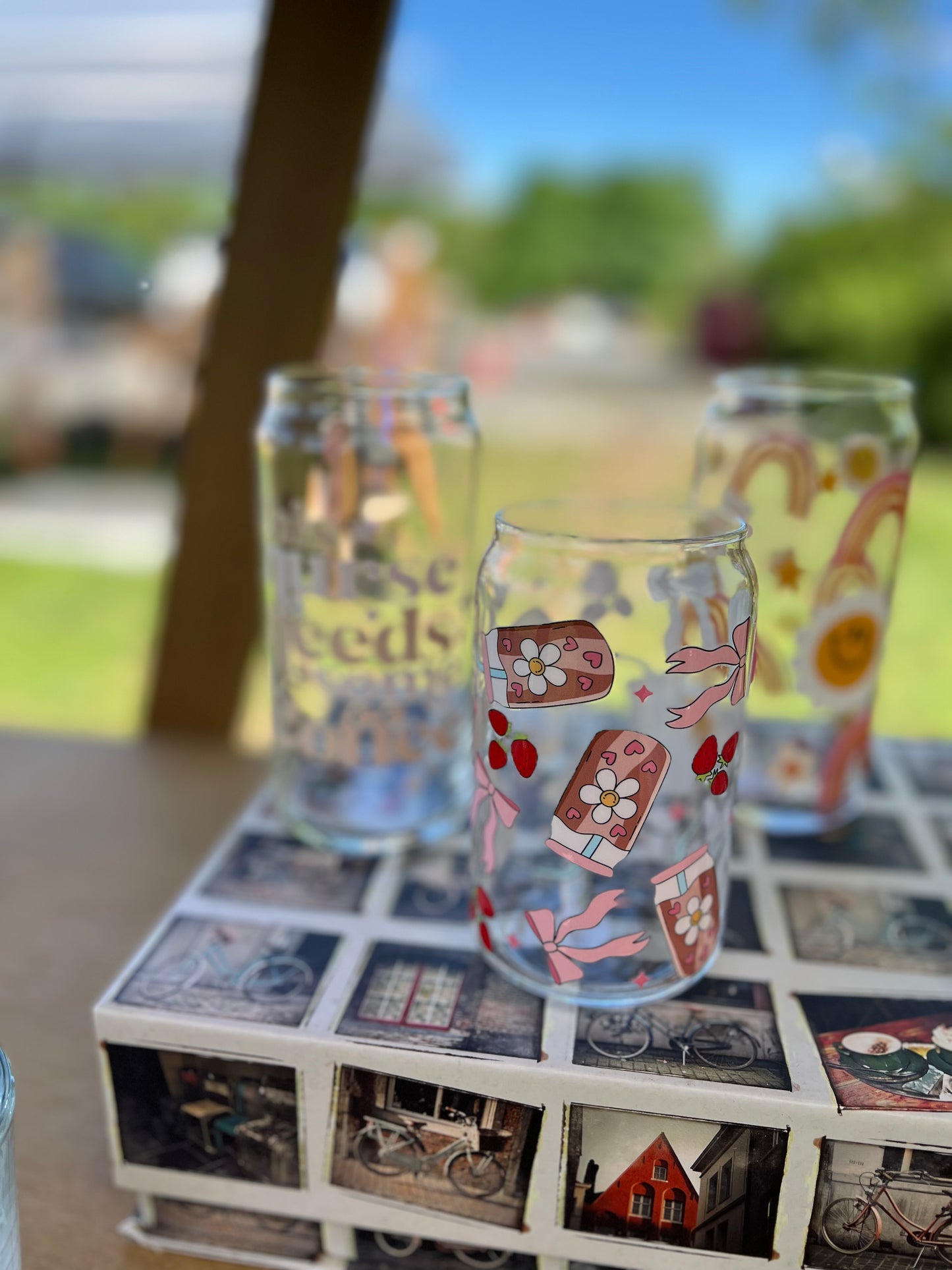 Iced Coffee Bows Glass