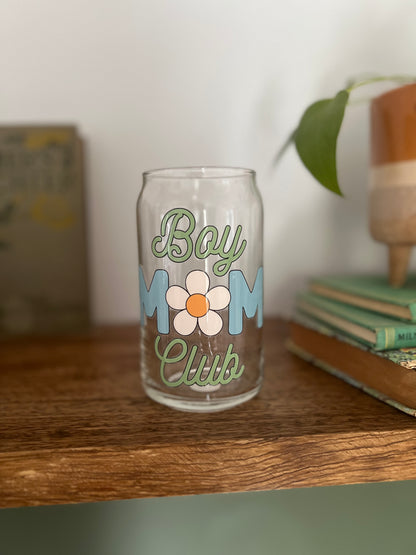 Boy Mom Club Glass