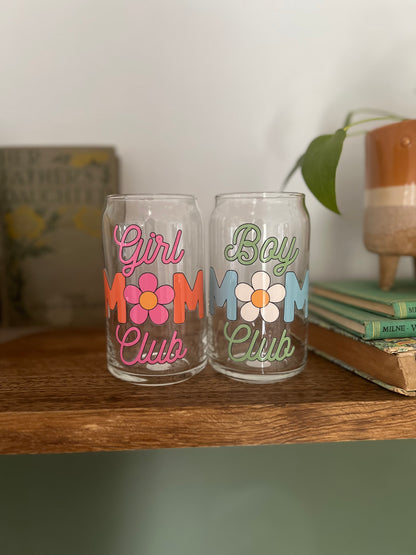 Boy Mom Club Glass